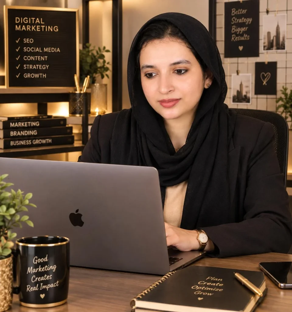 About me-Thasleena Freelance Digital Marketer Dubai