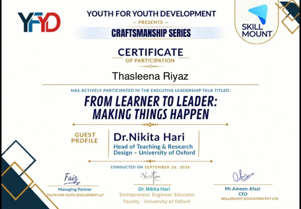 Leadership Talk Certificate